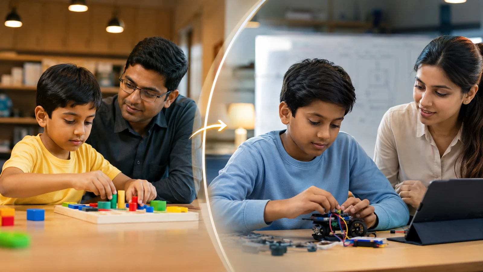 Two-level learning progression for children